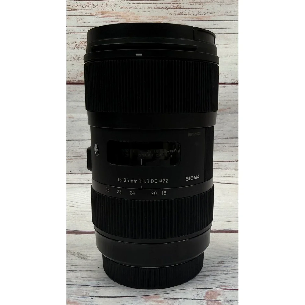 Sigma 18-35mm f/1.8 DC HSM Art Lens Canon EF Mount w/ Hood Caps & Case